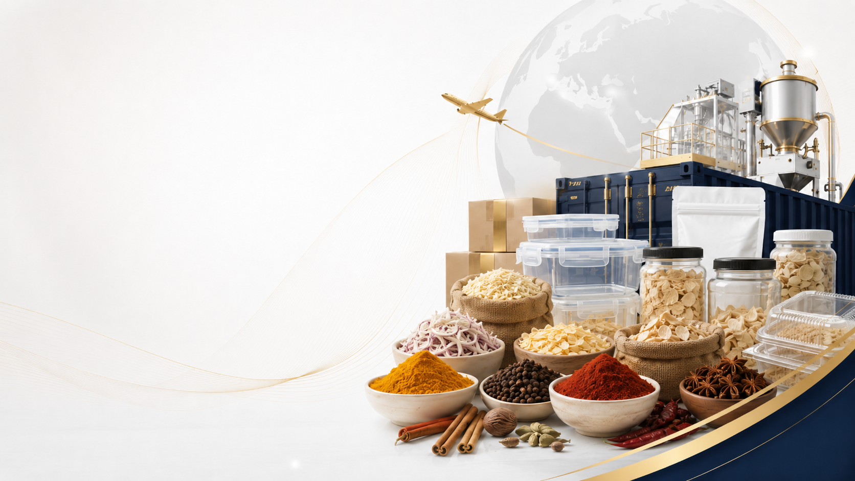 Premium dehydrated food products ready for global export